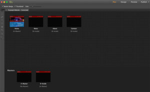 Adobe Muse layout view